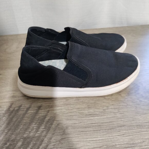 OluKai‎ Ki'hele Slip On Sneaker - Black  Woman's Size 8 - Picture 3 of 10